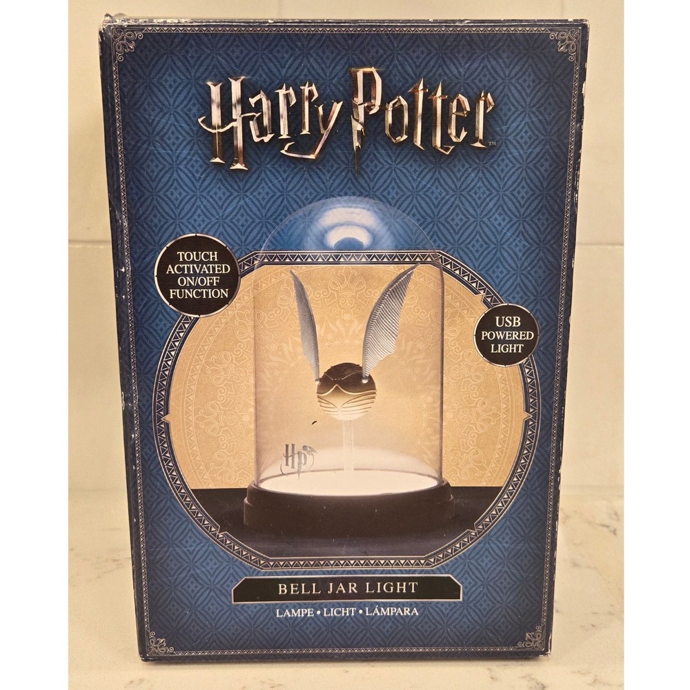 Harry Potter Golden Snitch Bell Jar Light Paladone USB Powered PP3906HP New